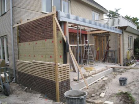 uitbouw met casco